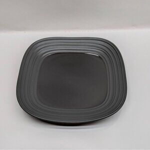 Mikasa Swirl Square Graphite Gray Dinner Plate 10 3/4" Modern Design